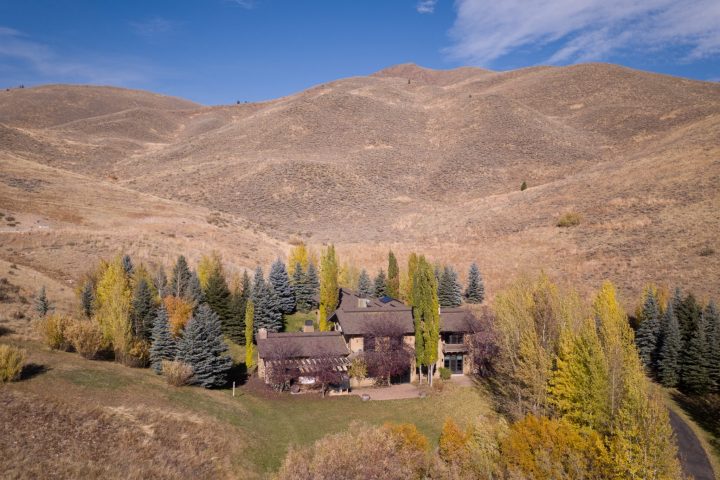 brown house in the hillside